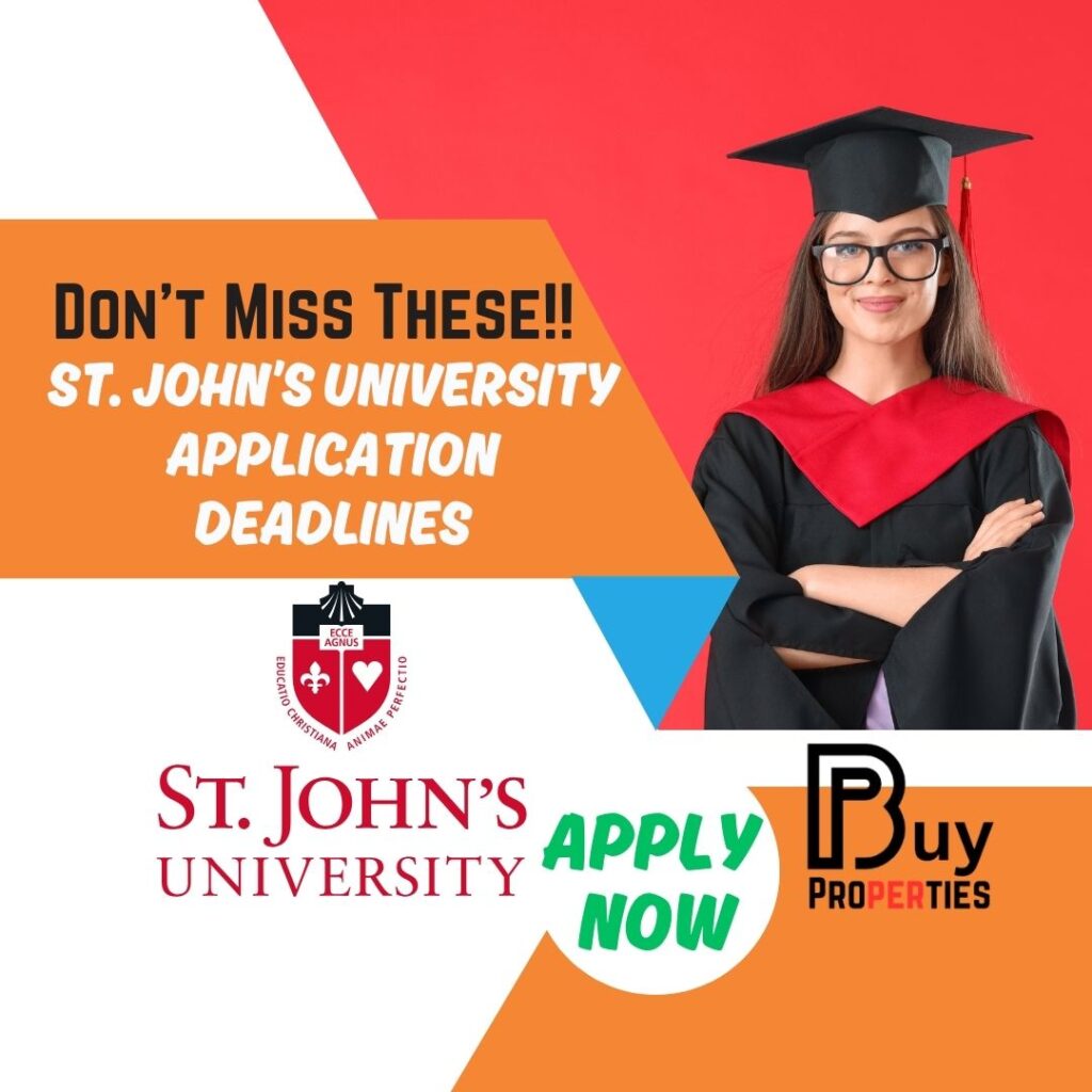 St. John’s University Application Deadlines