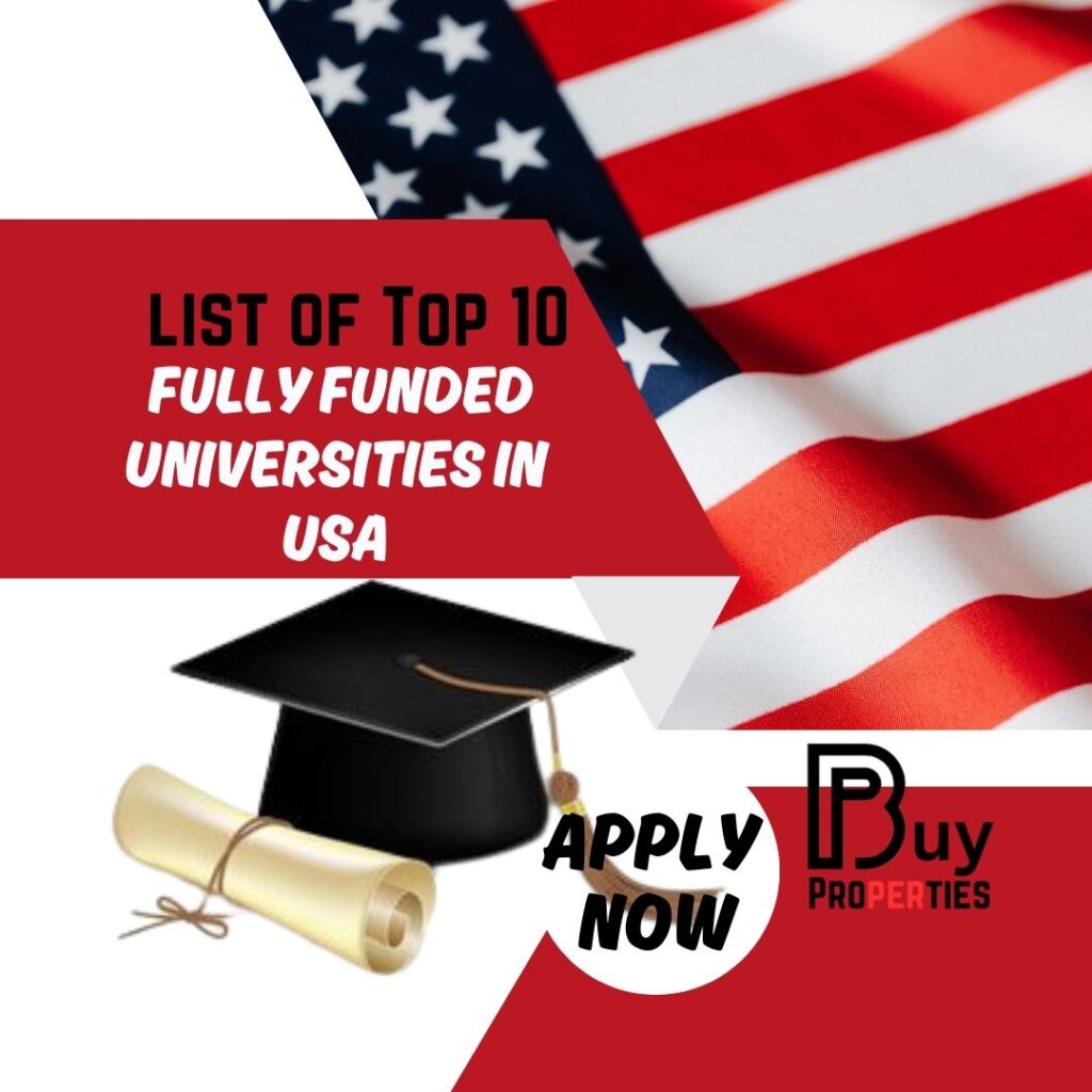 Top 10 Fully funded universities in USA