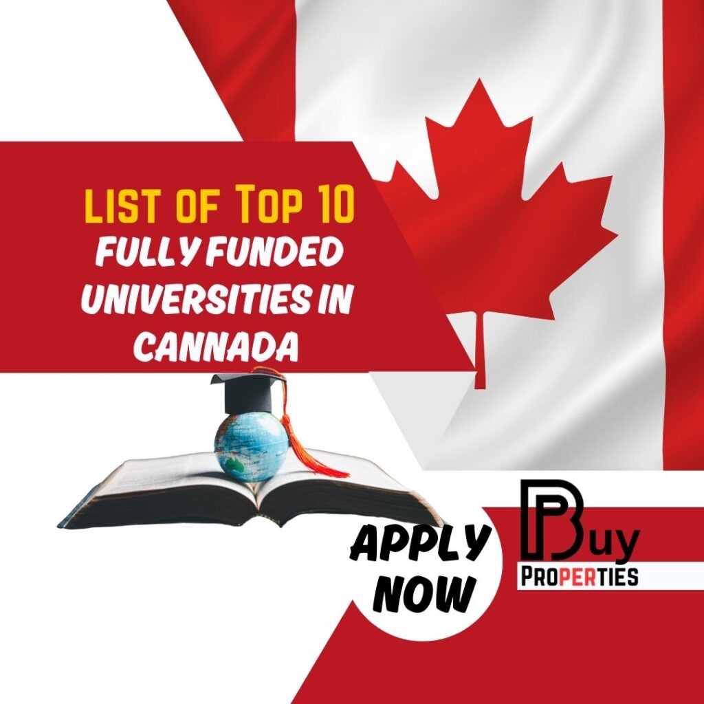 Top 10 Fully funded universities in cannada